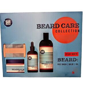 Beard Care Collection LUXE 4 PC Kit FACIAL HAIR GROOMING Products Spa Quality